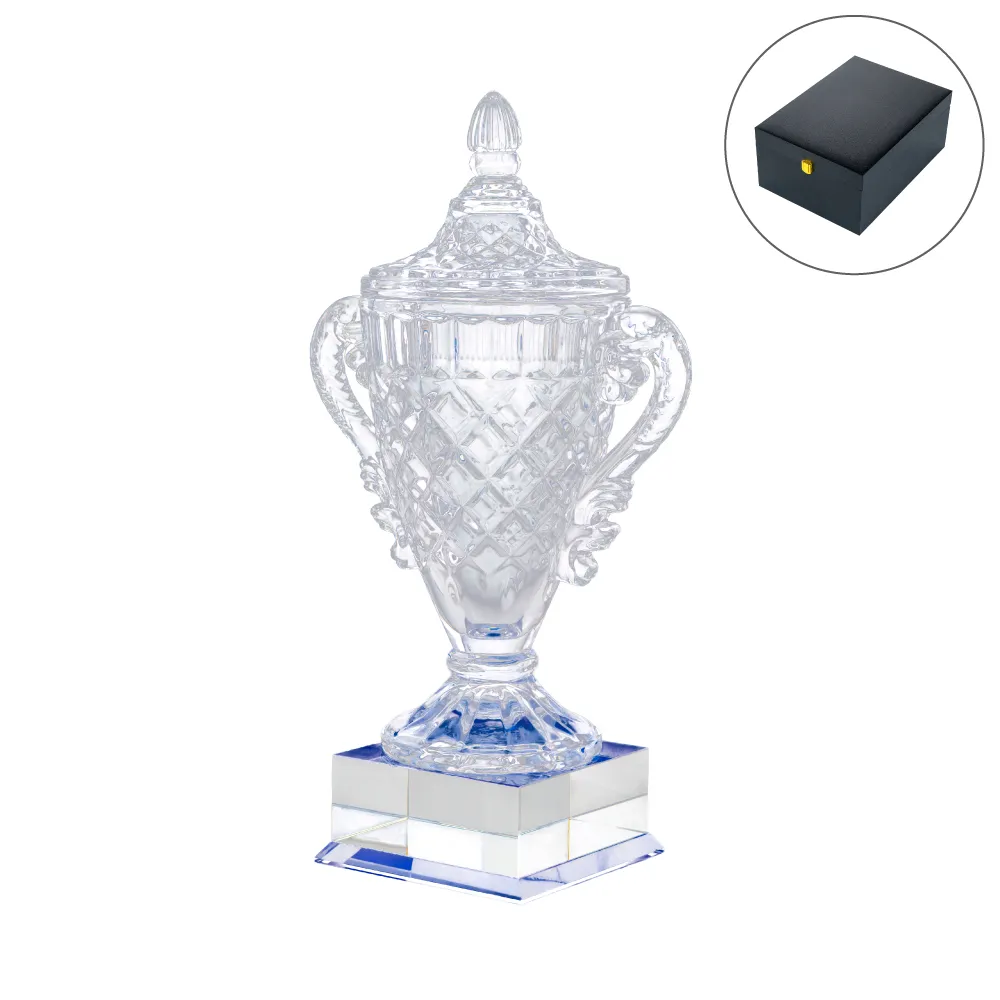 Lidded Crystal Cup Trophy