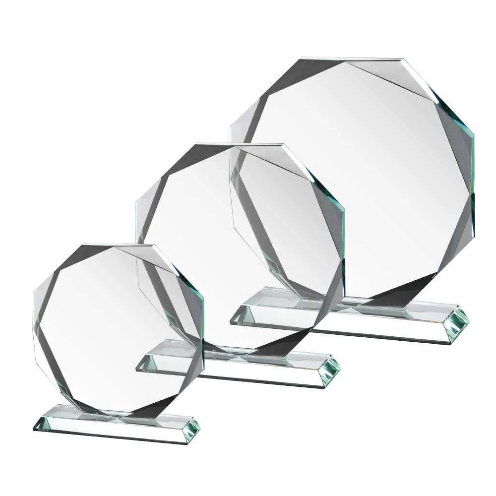 Faceted Octagonal Crystal Award