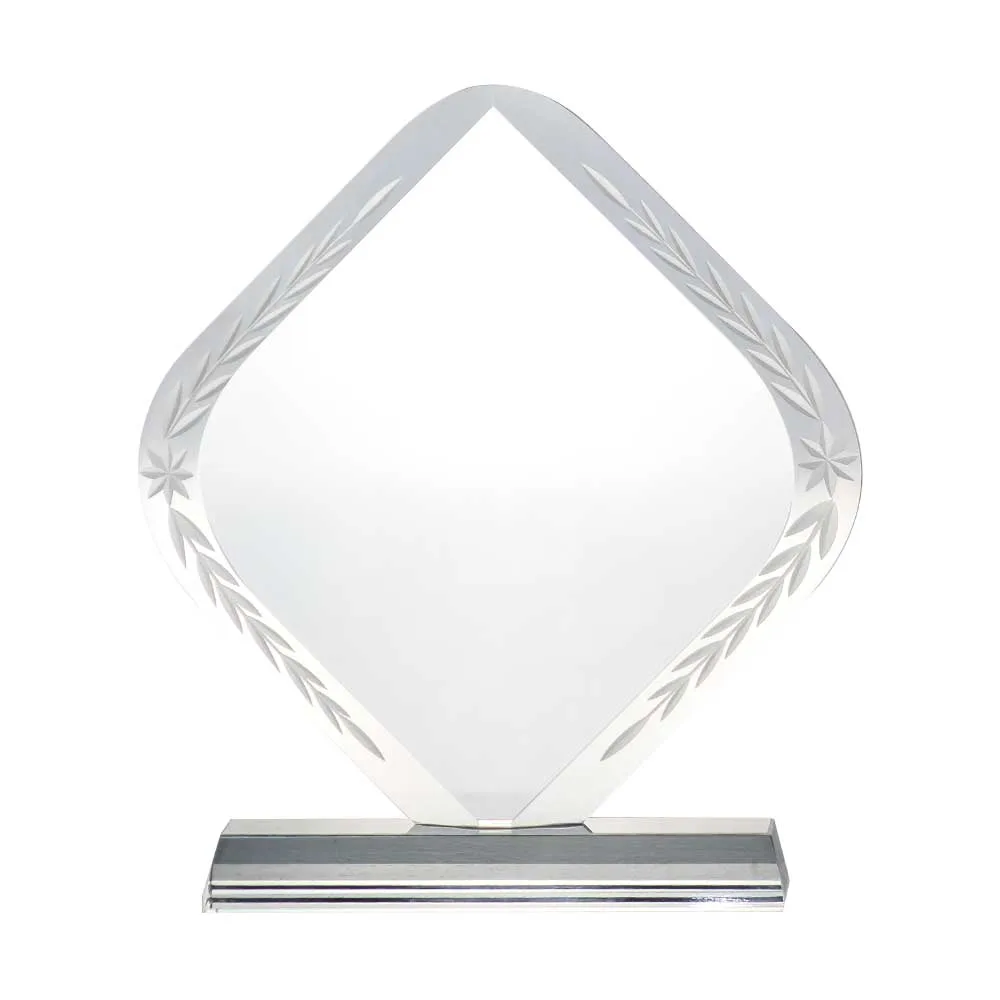Diamond Crystal Award with Engraved Border