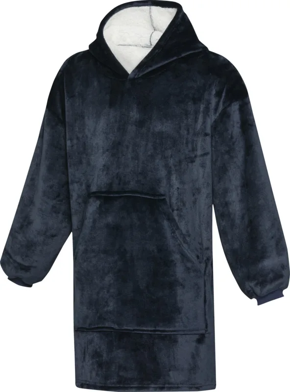 Sherpa-Lined Hoodie Blanket