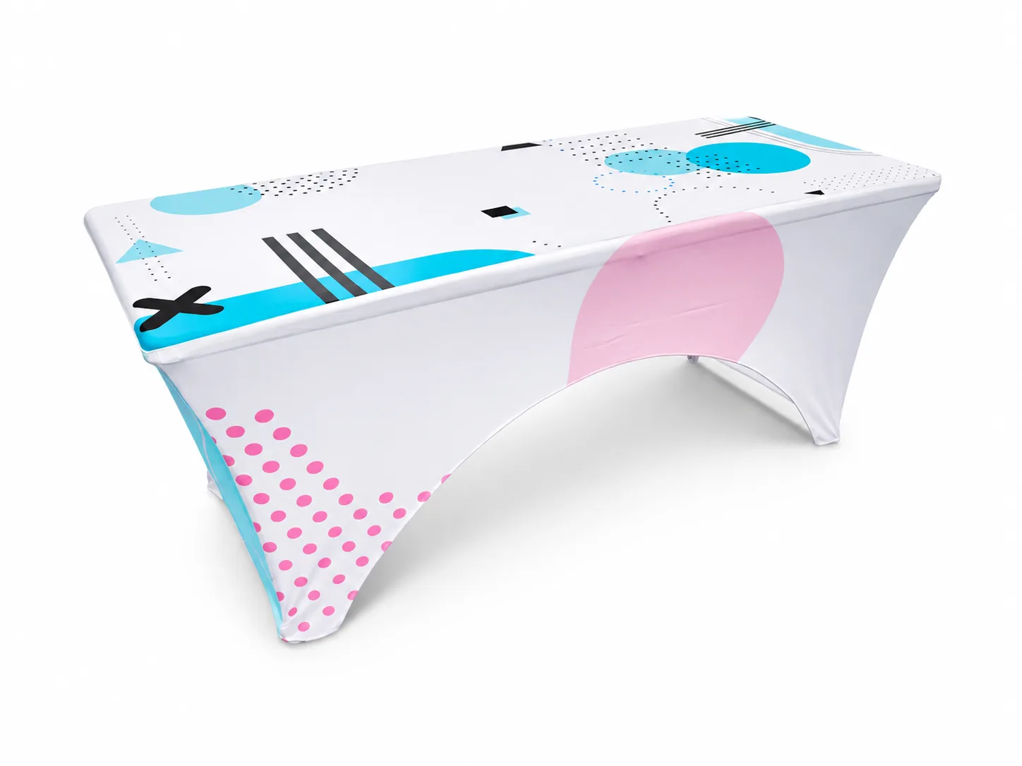 6 ft Three-Sided Stretch Table Cover