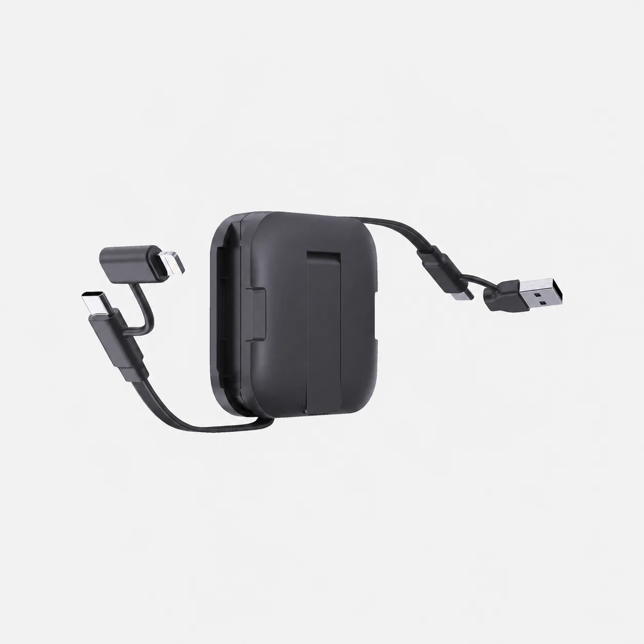 Phone Stand with 100 W Retractable Cable