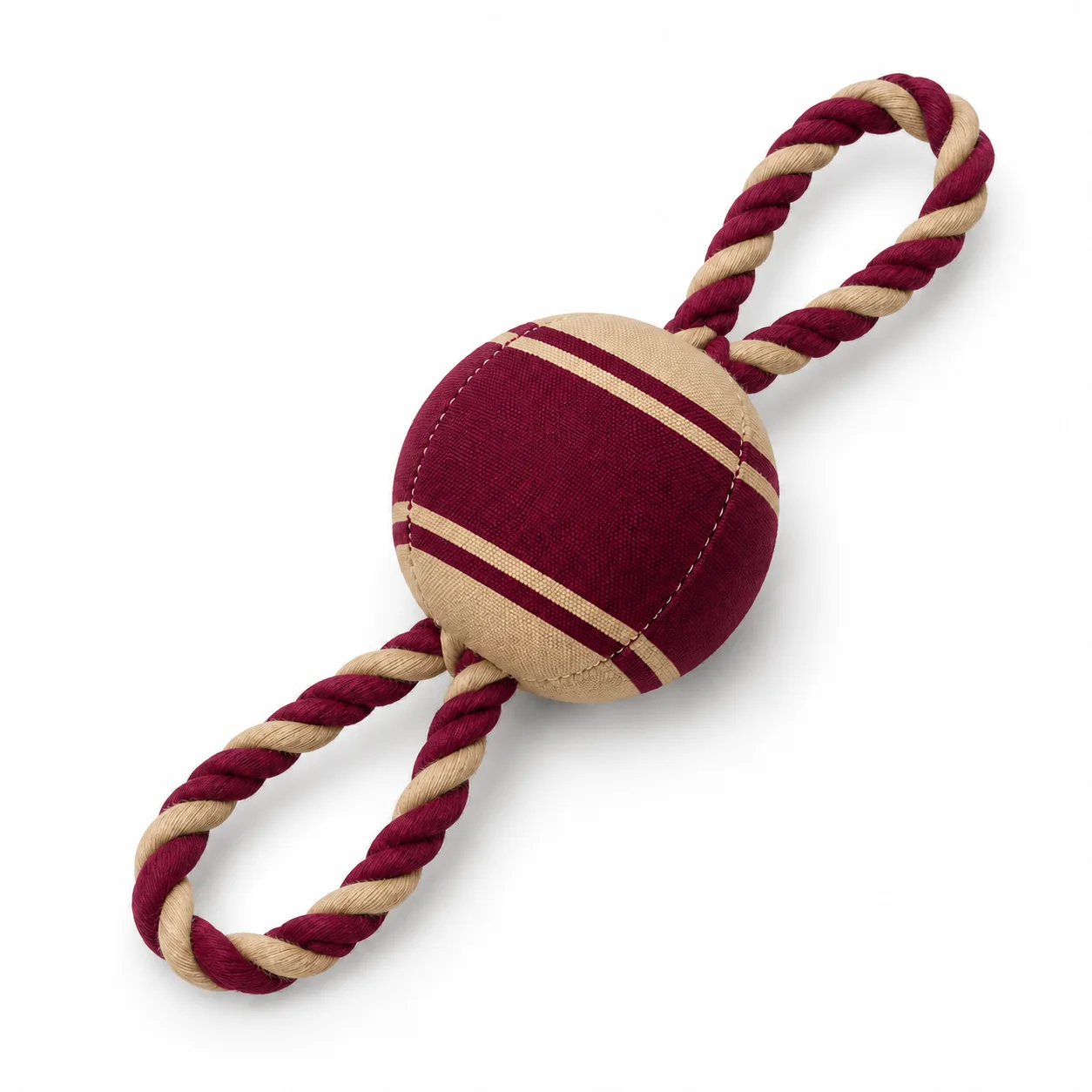 Double-Handle Ball and Rope Dog Toy
