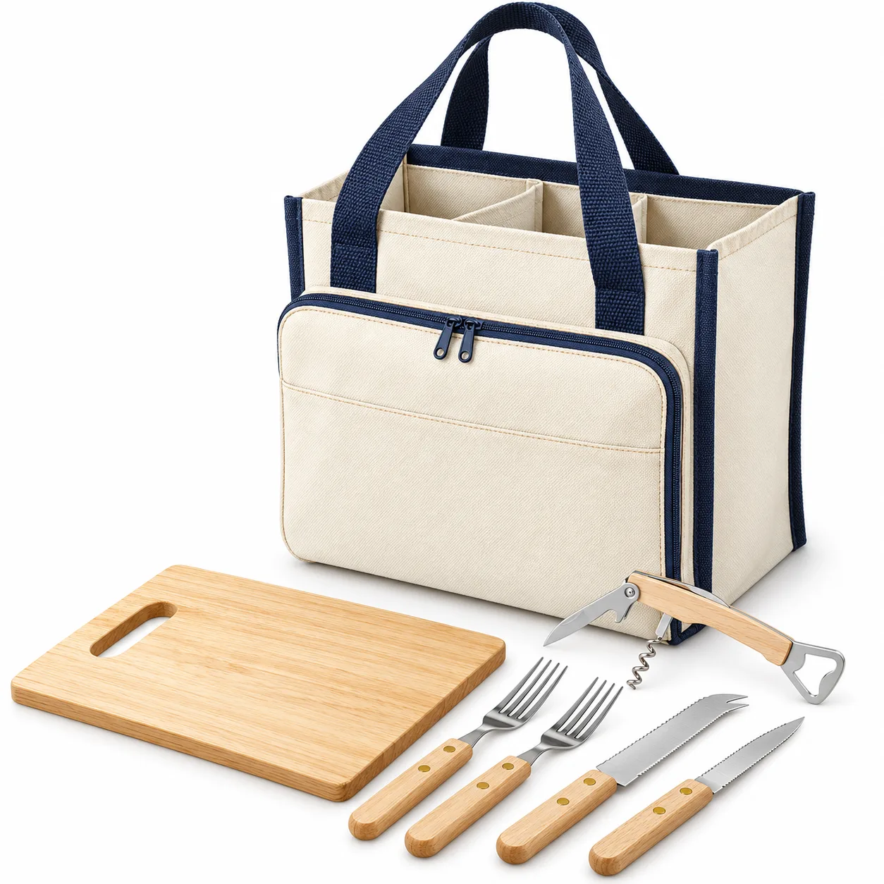 Seven-Piece Picnic Carrier Set