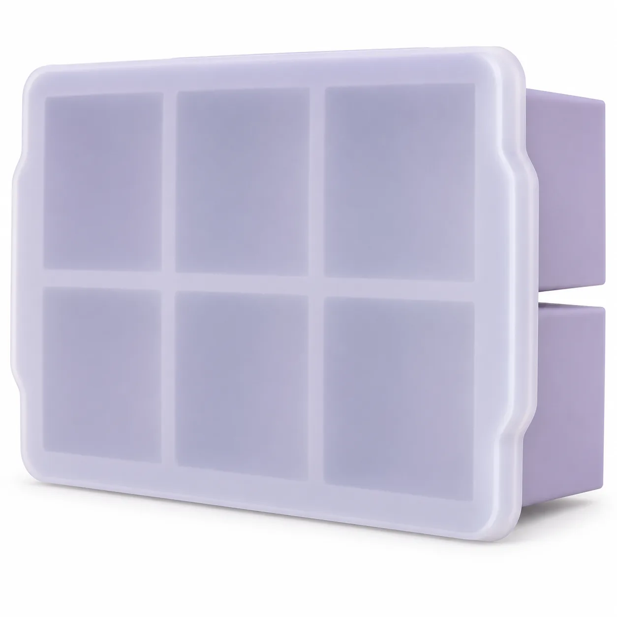 Six-Cube Silicone Ice Tray with Lid