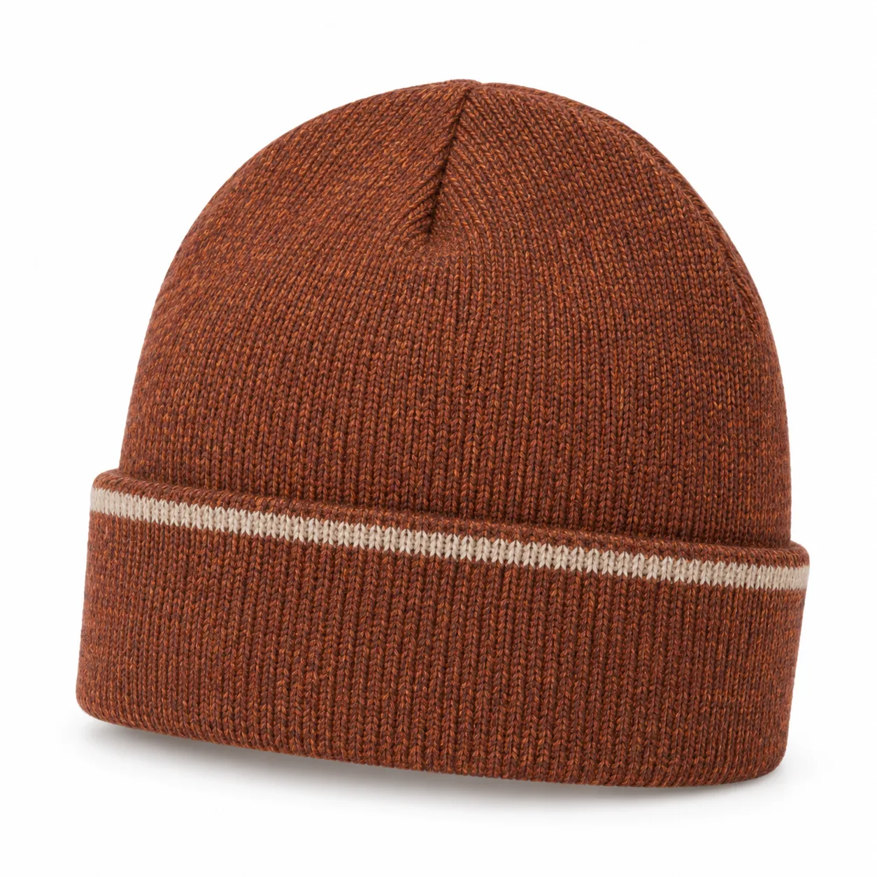 Ribbed Knit Cap with Folded Cuff